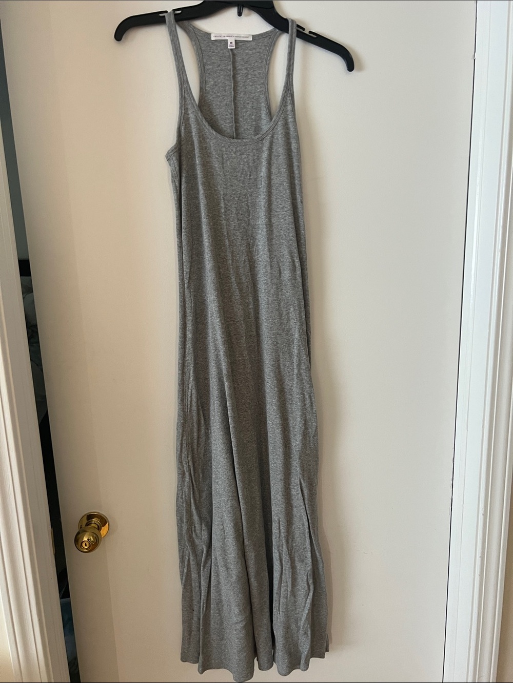 Women’s Everyday Grey Micro-ribbed Racerback Maxi Dress